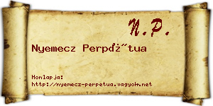 Nyemecz Perpétua névjegykártya
